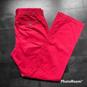 Express Slim Fit Pants - FINN - RED - 32 x 32. Mens
